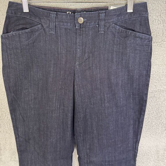 Eddie Bauer Jeans Women’s 10 Blue Trouser Denim Stretch Dark Wash NWT - Picture 2 of 11